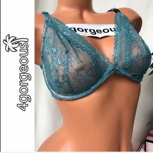 Victoria’s Secret 36dd PLUNGE VERY SEXY UNLINED BRA TURQUOISE